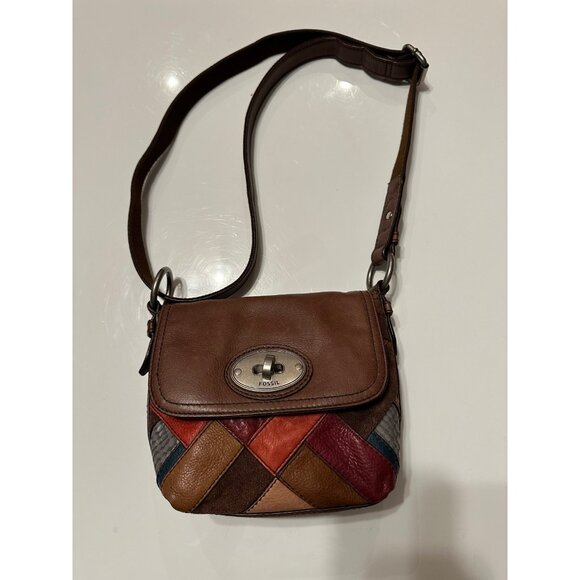 Fossil Maddox Small Crossbody Dark Patchwork - Picture 1 of 6